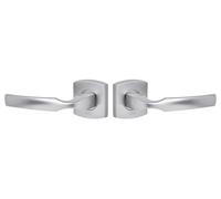 Vachette Poignée de Porte ARTIS - Béquille et Rosace Carrée Solidarisées Bec de Cane - pour Portes Épaisseur 30 à 48mm - en Zamak - Carré 7mm - Sous-Rosace Comprise - Garantie 10 Ans - Chrome Velours