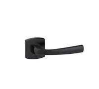 Vachette Poignée de Porte MUZE - Béquille et Rosace Carrée Solidarisées Bec de Cane - pour Portes Épaisseur 30 à 48mm - en Zamak - Carré 7mm - Garantie 10 Ans - Finition Onyx