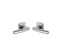 Vachette Poignée de Porte SCULT - Béquille et Rosace Carrée Solidarisées Bec de Cane - pour Portes Épaisseur 30 à 48mm - en Zamak - Carré 7mm - Sous-Rosace Comprise - Garantie 10 Ans - Chrome Velours