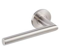 Vachette Poignée de Porte sur Rosace Ovalis - pour Portes Intérieues et Extérieures - Epaisseur de Porte de 30 à 48 mm - en Acier Inoxydable - Carré de 7 mm - Rosace Vendue Séparément - Garantie 2 ans