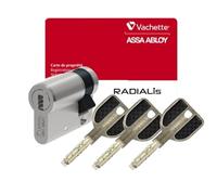 Vachette RADIALis - Demi Cylindre de Serrure 32,5x10mm, Sécurité Maximale - Anti perçage, bumping, crochetage, casse - Porte extérieure, de garage, contacteur - 3 Clés Incopiables, Carte de Propriété