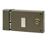 Vachette Serrure en applique horizontale à fouillot Droite, Porte d'Entrée, Porte intérieure - 67486/SC D - Sûreté à gorge, Axe à 55 mm, Utilisation avec poignée carré de 6 mm, 2 Clés fournies, Marron