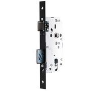 Vachette Serrure à Encastrer trou de cylindre, Axe à 50mm, Coffre 150mm, Certifiée NF Niveau 3 - D455 - Réversible sans démontage, Verrouillage 2 tours, Têtière bouts ronds - Porte d'entrée - Noir