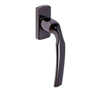 Vachette Set de Poignée de Fenêtre sur Bloc Platine ARTIS - Indexage à 90° - Entraxe 43 mm - Fixation Invisible, Vis Comprises - Matériau Aluminium Résistant - Garantie 5 Ans - Finition Diamant Noir