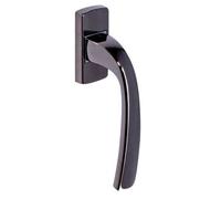 Vachette Set de Poignée de Fenêtre sur Bloc Platine MUZE - Indexage à 90° - Entraxe 43 mm - Fixation Invisible, Vis Comprises - Matériau Aluminium Résistant - Garantie 5 Ans - Finition Diamant Noir