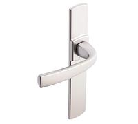 Vachette Set de Poignée de Porte sur Grande Plaque MUZE - Version Bec de Cane Porte Cuisine/Salon, Entraxe 195 mm - Système de Pose Facile - en Zamak Résistant - Finition Platine - Garantie 10 Ans