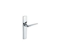 Vachette Set de Poignée de Porte sur Grande Plaque RIV-BLOC - Version Bec de Cane Porte Cuisine et Salon - Entraxe 195 mm - Système de Pose Facile - Garantie 10 ans - Finition Chrome Velours