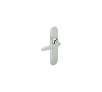 Vachette Set de Poignée de Porte sur Petite Plaque JAZZ - Version Clé I Porte d'Entrée - Entraxe 165 mm - Système de Pose Facile - Garantie 10 ans - en Zamak Résistant - Finition Chrome Velours