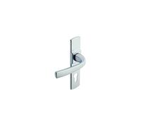 Vachette Set de Poignée de Porte sur Petite Plaque MUZE - Version Bec de Cane Porte Cuisine/Salon, Entraxe 165 mm - Système de Pose Facile - en Zamak Résistant - Finition Platine - Garantie 10 Ans