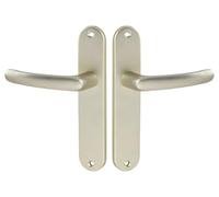 Vachette Poignée de porte bec de cane entraxe 165 mm Aluminium Finition Champagne Garantie 2 ans