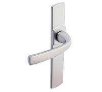 Paire de poignées de porte à tirage extérieur pour porte palière Vachette MUZE chrome velours
