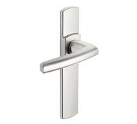 Vachette Set de Poignée de Porte sur Plaque SCULT - Version à Condamnation pour Porte de WC & Salle de Bain - Entraxe 165 mm - Matériau Zamak Résistant - Garantie 10 Ans - Finition Platine