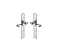 Vachette Poignée de porte SCULT – Set double sur plaque – Clé L – Gris 195 mm – Chrome velours