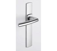 Vachette Set de Poignée de Porte sur Plaque SCULT - Version Sans Trou pour Porte de Cuisine et Salon - Entraxe 195 mm - Matériau Zamak Résistant - Garantie 10 Ans - Finition Platine