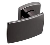 Vachette Set de Poignée de Porte sur Rosace MUZE - Version Clé I pour Porte Palière - Pose Facile - en Zamak - Vis Extérieures Invisibles - Finition Diamant Noir - Garantie 10 Ans