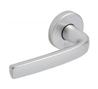 Vachette Set de Poignée de Porte sur Rosaces Ø 48 mm Logio - Bec de Cane pour Porte Cuisine, Salon - Poignée seule sans rosace de fonction - Garantie 10 ans - en Aluminium Résistant - Finition Argent