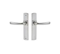 Vachette – Paire de poignées de porte MUZE – sans trou – Chrome velours