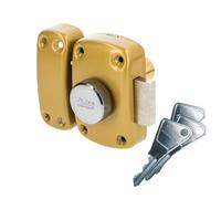 Vachette Verrou de porte Bouton/Cylindre CYCLOP - Ouverture à Bouton intérieur, Clé extérieur - Cylindre ø 23 mm, Longueur 30 mm, 5 goupilles - 67600C/SC - Anti crochetage - 3 clés