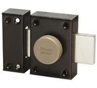 Vachette Verrou de porte Bouton/Cylindre ECLADOR - Ouverture à Bouton intérieur, Clé extérieur - Cylindre ø 20 mm, Longueur 40 mm, 4 goupilles - 67632/SC - 3 clés