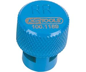 Vaciador de neumáticos para TPMS, azul, trasero derecho