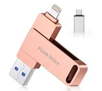 Vackiit 256 Go Cle USB 3.0 pour iPhone Capacité Réelle,Clé USB C Apple Certifié MFI Lightning Photo Stick Flash Drive Stockage Externe Mémoria Clef USB pour IPhone iPad Mac iOS OTG Android PC