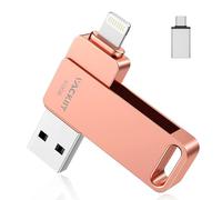 Vackiit Cle USB 512 Go pour iPhone, Clé USB C Photo Stick USB 3.0 Flash Drive Stockage Externe Mémoria pour iPhone iPad Mac iOS Android PC avec Apple Certifié Lightning