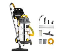 Vacmaster Aspirateur industriel VK1638SWC 1600W 38L Acier inoxydable HEPA 13 Eau et poussière