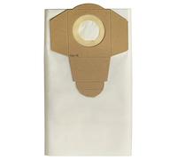 Vacmaster 950131 Lot de 5 sacs à poussière à filtration fine pour aspirateurs humides et secs et extracteurs de poussière Blanc 30 l