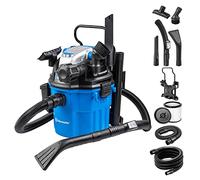 Vacmaster Aspirateur Eau et Poussière Puissant Aspirateur Chantier sans Sac pour Maison Cuisine Tapis Voiture Jardin Feuilles VWM1518R 1500W 18L