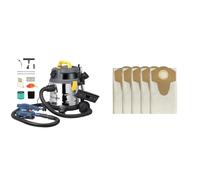 Vacmaster VK1620SWC 1600W 20L Lot de 5 Sacs à poussière universels pour aspirateurs secs et humides - 20 L