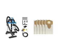 Vacmaster VQ1220SC 1250W 20L Lot de 5 Sacs à poussière universels pour aspirateurs secs et humides - 20 L