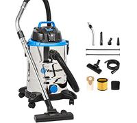 Vacmaster VQ1530SFDC Aspirateur Eau et Poussière, Fonction Soufflerie Aspirateur, Acier Inoxydable Industriel Aspirateur avec & sans Sac 1500W 30L