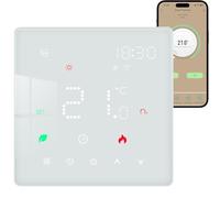 Vaconoff Thermostat électrique de Chauffage Au Sol avec Capteur, Thermostat Connecté WiFi Intelligent Chambre Compatible avec Tuya Alexa Et Google Assistant, Écran Tactile Numérique Blanc 16A