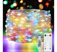 Vacoulery Guirlande Lumineuse, 10M 100 LED USB Fairy Lights 8 Modes Minuteur Etanche Lumière avec Télécommande pour Chambre Mariage Soirée Jardin
