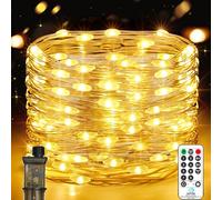 Vacoulery Guirlande Lumineuse 18M, 150 LED Guirlande Lumineuse Intérieur avec Prise, Imperméable 8 Modes Guirlande LED pour Noël, Intérieure Extérieure, Anniversaire, Jardin