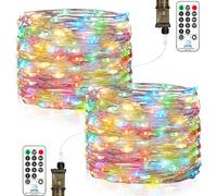Vacoulery Guirlande Lumineuse, 18M 150LEDs 8 Modes avec Prise Guirlande Lumineuse Chambre, Étanche Guirlande LED pour Arbre de Noël, Intérieur/Extérieur, Jardin, Cour, Fête, Mariage