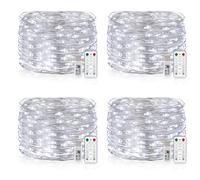 Vacoulery Guirlande Lumineuse, Lot de 4 USB Fairy Lights 10M 100 LED 8 Modes Minuteur Etanche Lumière avec Télécommande pour Chambre Mariage Soirée Jardin