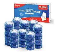 Vacplus Lot de 50 tablettes nettoyantes automatiques pour cuvette de toilette pour désodoriser et détartrer, tablettes nettoyantes durables pour cuvette de toilette avec technologie à libération