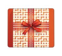VACSAX Carte cadeau avec nœud imprimé tapis de souris avec base en caoutchouc antidérapant 21 x 26 cm Tapis de souris lavable pour ordinateur de bureau