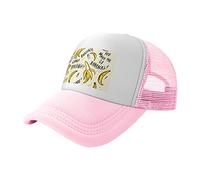 VACSAX Casquette arrière en maille pour hommes et femmes - Casquette de baseball d'été avec imprimé banane jaune, rose, taille unique