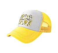 VACSAX Casquette arrière en maille pour hommes et femmes - Casquette de baseball d'été avec imprimé banane jaune, jaune, taille unique