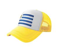 VACSAX Casquette arrière en maille pour hommes femmes chapeau de baseball d'été drapeau Uruguay imprimé chapeau de camionneur, jaune, taille unique