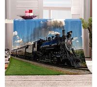 VACSAX Couverture en Flanelle Train Noir 3D Impression Numérique, Couverture Polaire Douce Flanelle Salon Canapé Couverture 140x200Cm pour Enfants Adultes, Couverture Personnalisée
