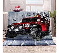 VACSAX Couverture Lit 3D Voiture Rouge Imprimée Couverture Polaire Moelleuse Flanelle 180x200Cm Couverture Lit 2 Personnes en Microfibre, Couverture en Peluche Adulte Enfants, Plaid Canape Grande
