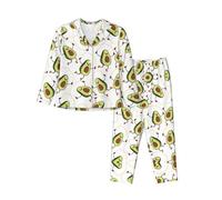 vacsAX Ensemble de pyjama confortable et respirant pour femme - Détendez-vous avec style avec col classique et taille élastique pour bibliothèque, Avocats humoristiques, M