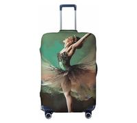 Vacsax Housse de bagage de voyage lavable anti-rayures avec fermetures éclair dissimulées, housse de bagage papillon style ballerine pour bagages de 45,7 à 81,3 cm, Noir , M
