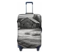 Vacsax Housse de bagage de voyage lavable anti-rayures avec fermetures éclair dissimulées Noir et blanc Convient aux bagages de 45,7 à 81,3 cm, Noir , M