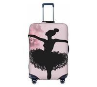 Vacsax Housse de bagage lavable anti-rayures avec fermetures éclair dissimulées Art Ballet Silhouette de voyage Housse de bagage pour bagages de 45,7 à 81,3 cm, Noir , XL