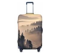 Vacsax Housse de bagage lavable anti-rayures avec fermetures éclair dissimulées Aube après pluie avec brume pour bagages de 45,7 à 81,3 cm, Noir , M