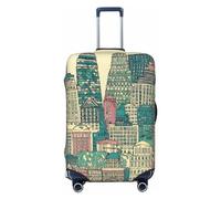 Vacsax Housse de bagage lavable anti-rayures avec fermetures éclair dissimulées Austin Texas pour bagages de 45,7 à 81,3 cm, Noir , XL